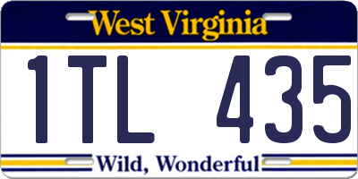 WV license plate 1TL435