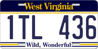 WV license plate 1TL436