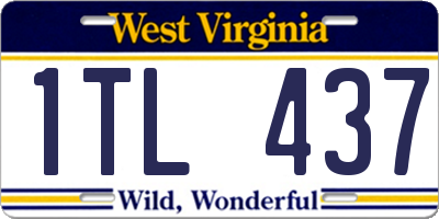 WV license plate 1TL437