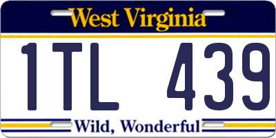 WV license plate 1TL439