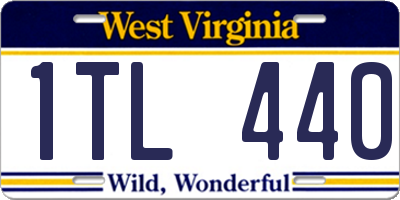 WV license plate 1TL440