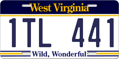 WV license plate 1TL441