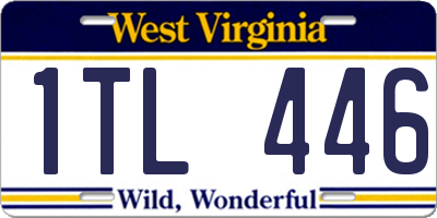 WV license plate 1TL446