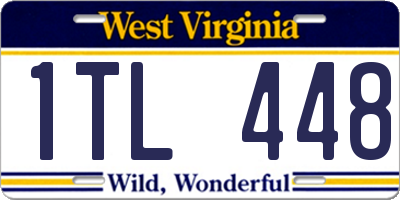 WV license plate 1TL448