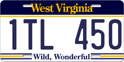 WV license plate 1TL450