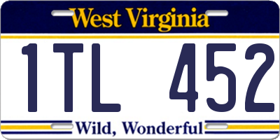 WV license plate 1TL452