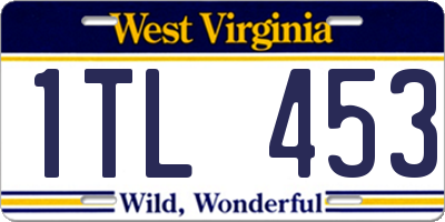 WV license plate 1TL453