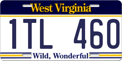 WV license plate 1TL460