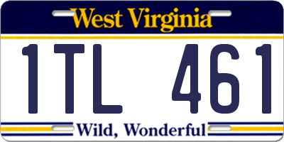 WV license plate 1TL461