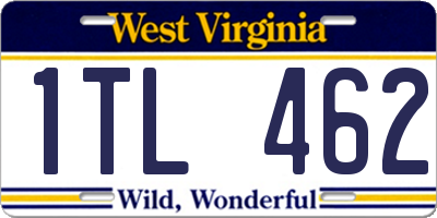 WV license plate 1TL462