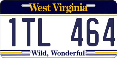 WV license plate 1TL464
