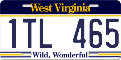 WV license plate 1TL465