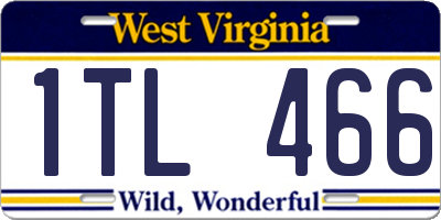 WV license plate 1TL466
