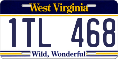 WV license plate 1TL468