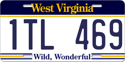 WV license plate 1TL469