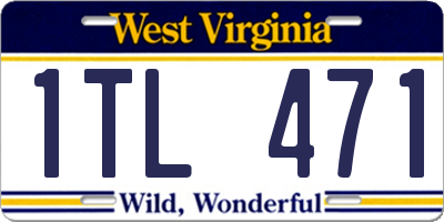 WV license plate 1TL471