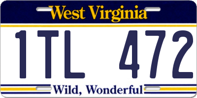 WV license plate 1TL472