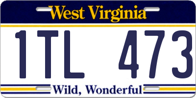 WV license plate 1TL473
