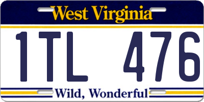 WV license plate 1TL476