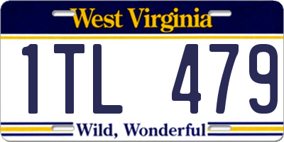 WV license plate 1TL479
