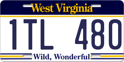 WV license plate 1TL480