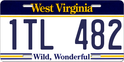 WV license plate 1TL482