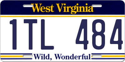 WV license plate 1TL484