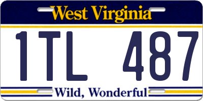 WV license plate 1TL487