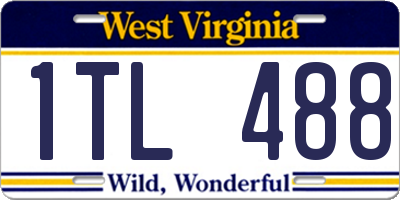 WV license plate 1TL488