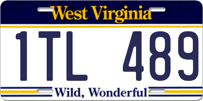 WV license plate 1TL489