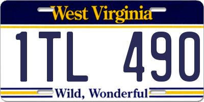 WV license plate 1TL490
