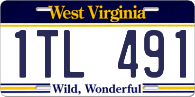 WV license plate 1TL491