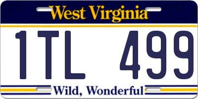 WV license plate 1TL499