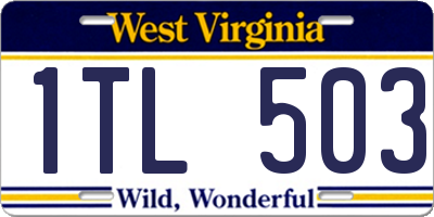 WV license plate 1TL503