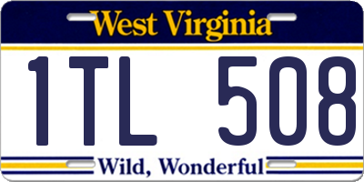 WV license plate 1TL508