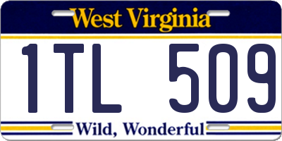 WV license plate 1TL509