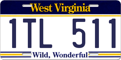 WV license plate 1TL511