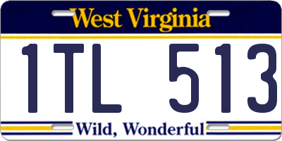 WV license plate 1TL513