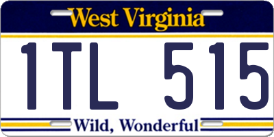 WV license plate 1TL515