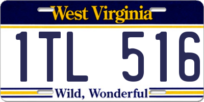 WV license plate 1TL516
