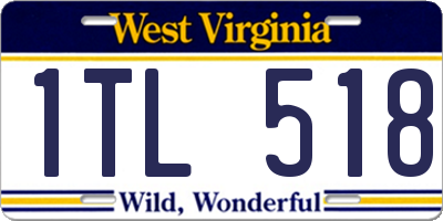 WV license plate 1TL518
