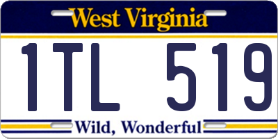 WV license plate 1TL519