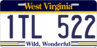 WV license plate 1TL522