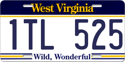 WV license plate 1TL525