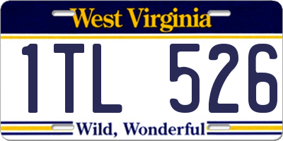 WV license plate 1TL526