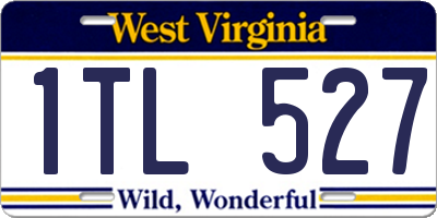WV license plate 1TL527