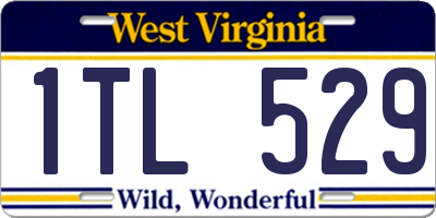 WV license plate 1TL529