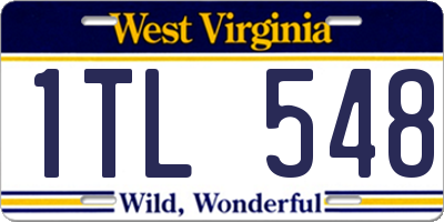 WV license plate 1TL548