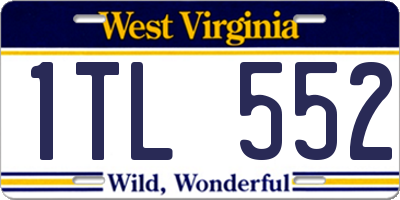WV license plate 1TL552