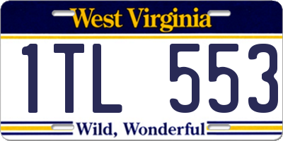 WV license plate 1TL553